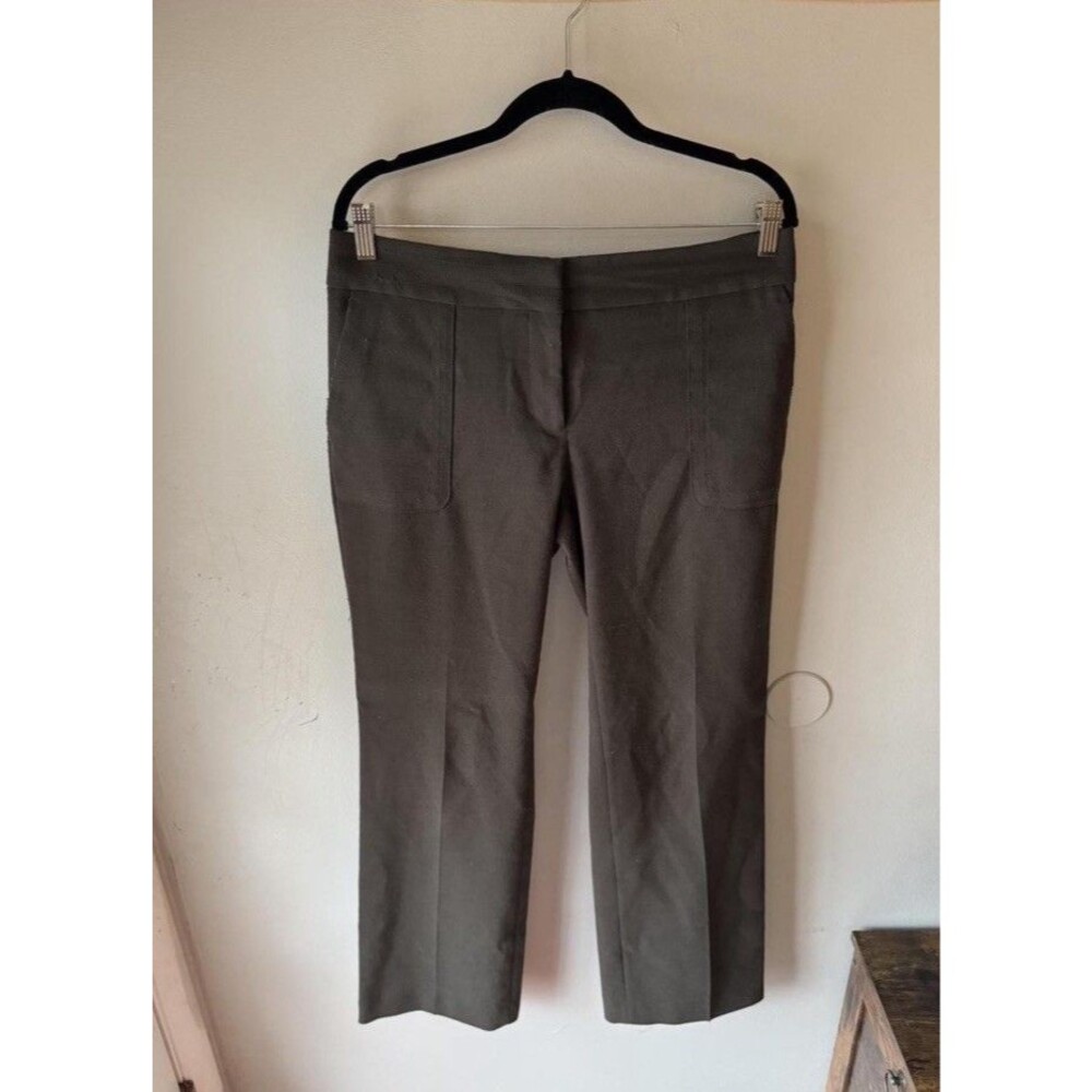 LOFT Marisa Fit Trouser Pants Size 8 – Dark Olive Brown Patch Pocket Dress Pants